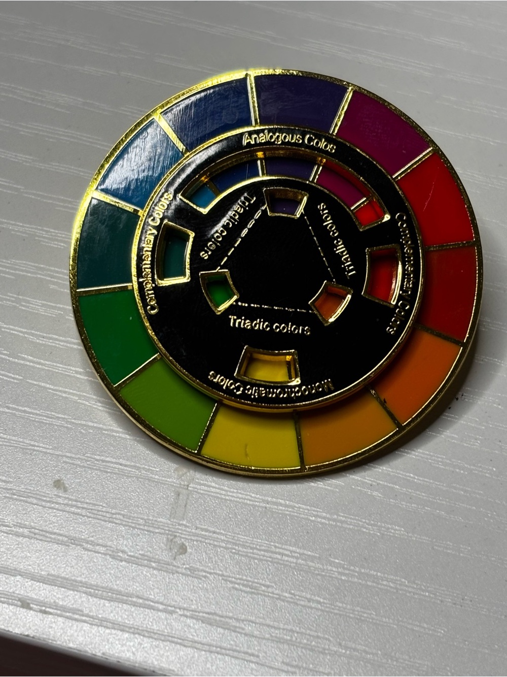 Multicolor Enamel Color Wheel Pin - Picture 4 of 9